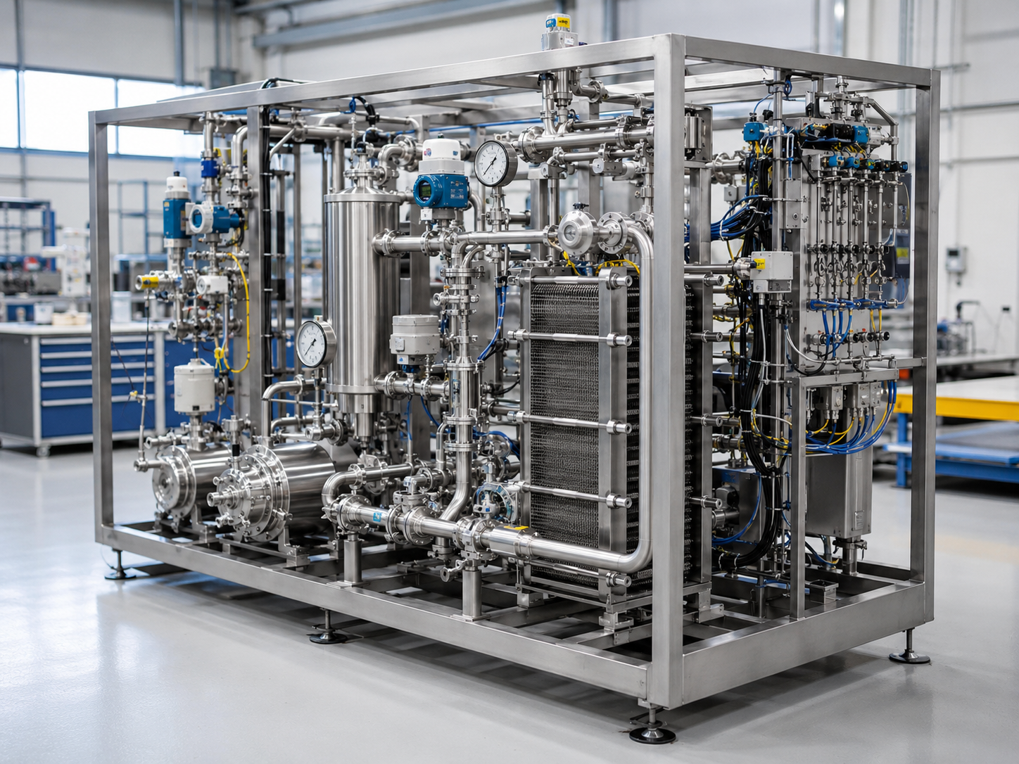 FAT eines modularen Prozessskids in der pharmazeutischen Produktion